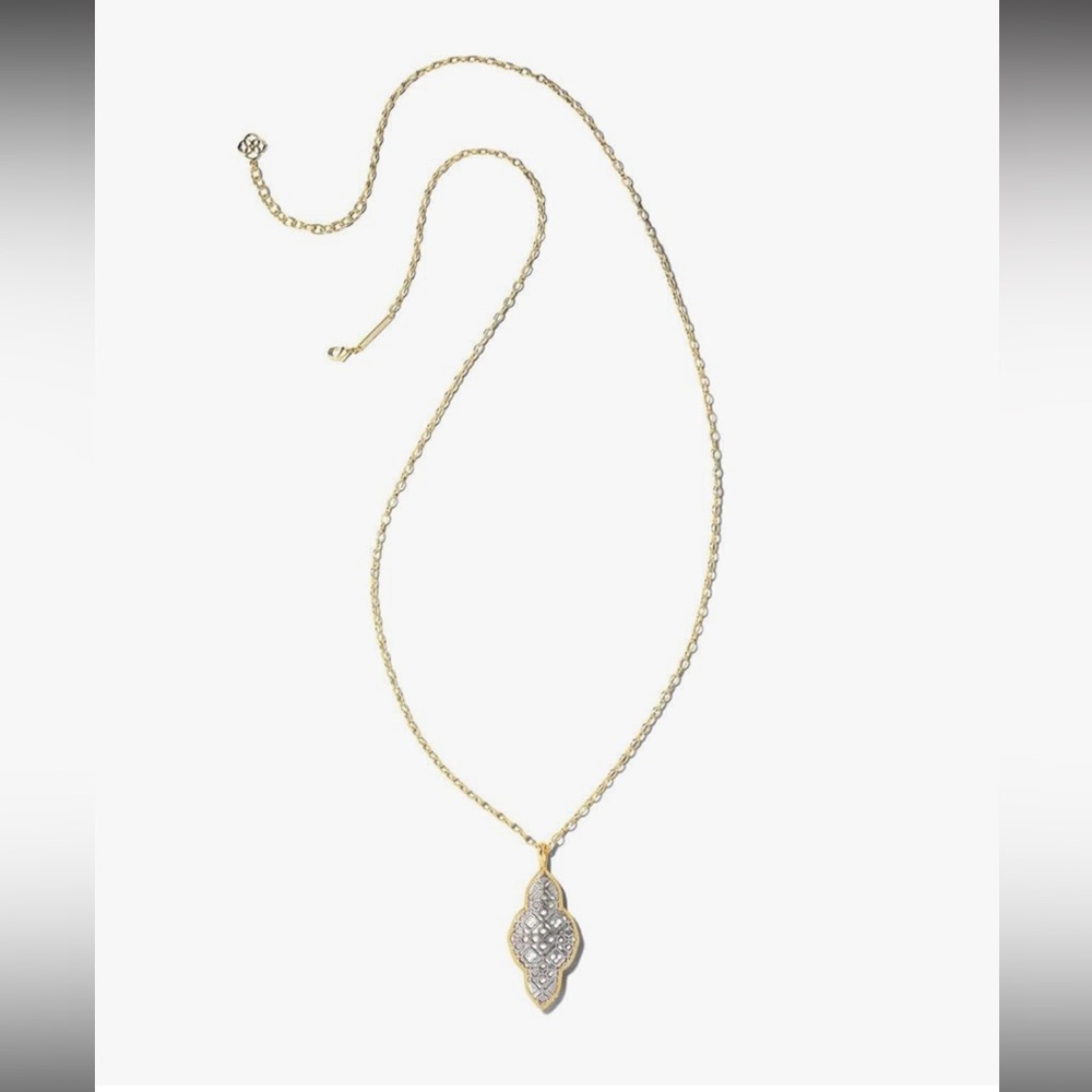 Kendra Scott Abbie Long Pendant Necklace, gold and silver